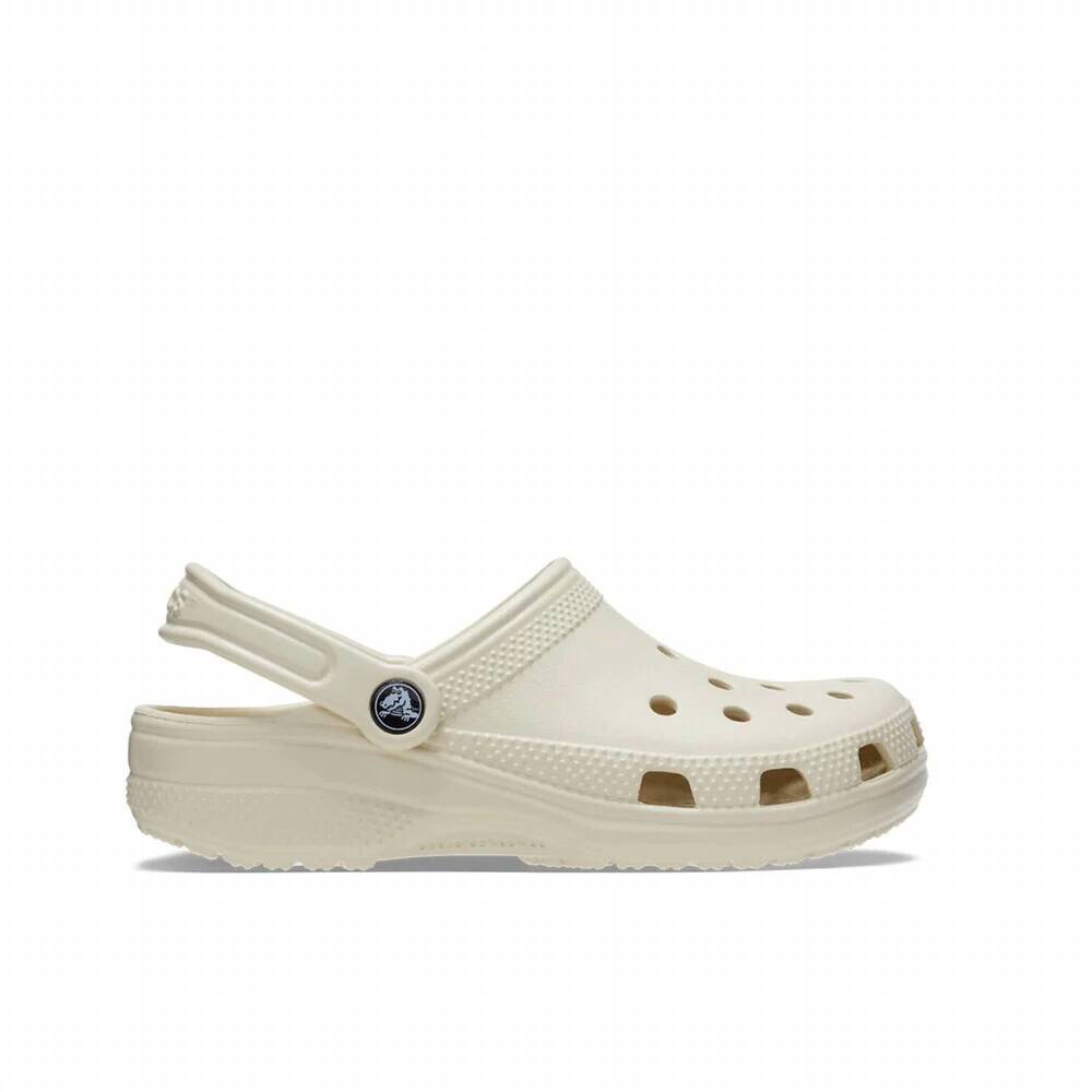 NEW CROCS unisex classic clogs in bone